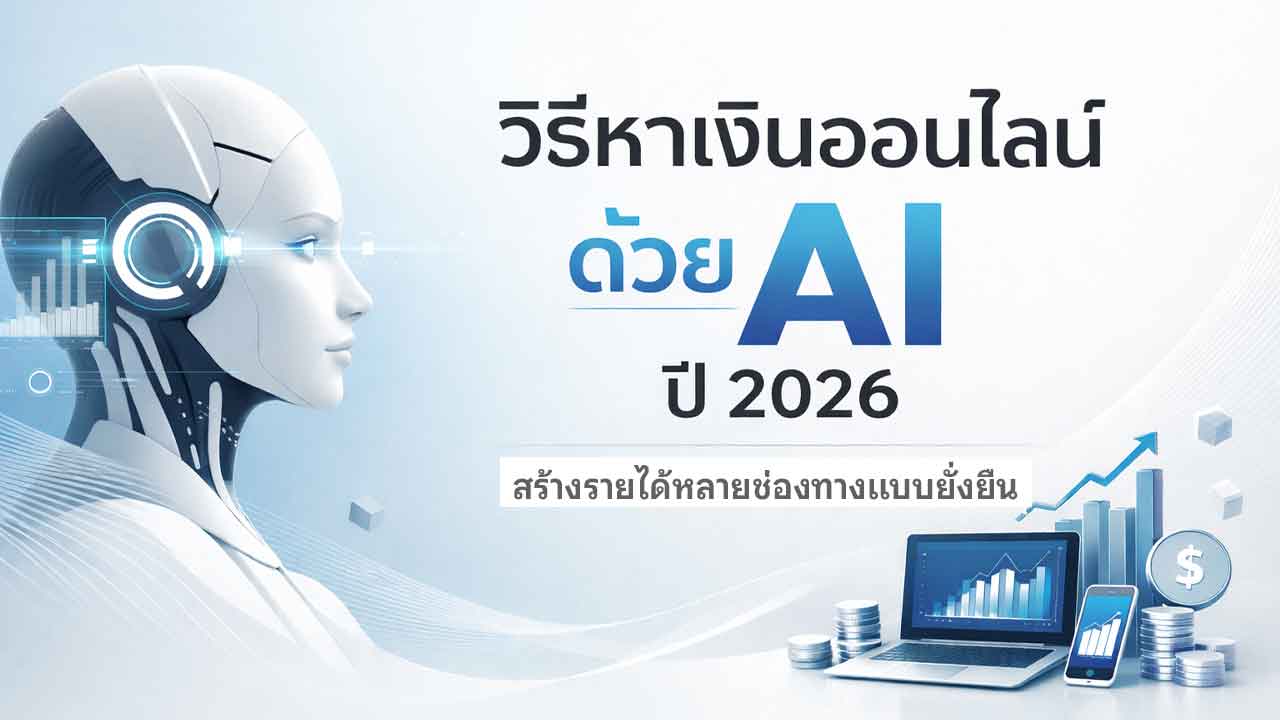 Read more about the article วิธีหาเงินออนไลน์ด้วย AI ปี 2026 – แนวทางสร้างรายได้หลายช่องทางแบบยั่งยืน
